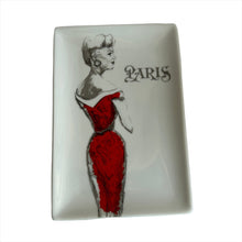 Load image into Gallery viewer, Paris Red Dress Tray Trinket Dish