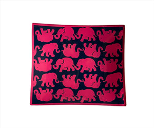 Lilly Pulitzer Pink Elephants Glass Catch-all Tray