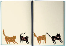 Load image into Gallery viewer, Roger la Borde Cinnamon Blue Cats Luxe Illustrated Journal