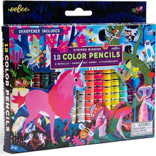 Load image into Gallery viewer, "Magical Creatures" 12 Colored Pencils - Metallic and Fluorescent