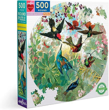 Load image into Gallery viewer, "Hummingbirds" 500 Piece Round Puzzle