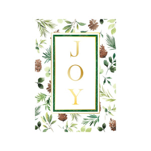SET OF 3 Multipack Green Botanicals Christmas Cards & Envelopes