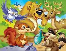 Load image into Gallery viewer, Googly Eyes Woodland Animals 48 Piece Kids Puzzle