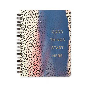 "Good Things Start Here" Wire-bound Journal