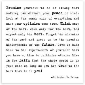 "Promise Yourself..." Magnet