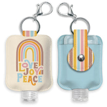 Load image into Gallery viewer, Love Joy Peace Hand-Sanitizer Holder With Travel Bottle