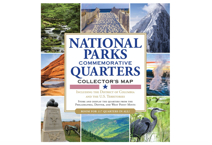 National Parks Commemorative Quarters Collector's Map 2010-2021