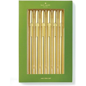 Kate Spade Strike Gold Ink Pen Set