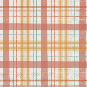 Boho Autumn Plaid Napkins (Large)