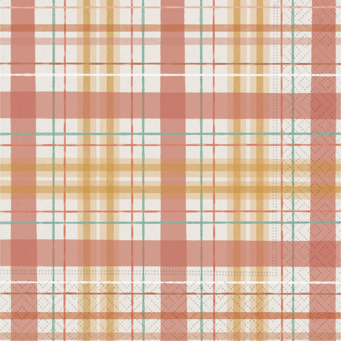 Boho Autumn Plaid Napkins (Large)