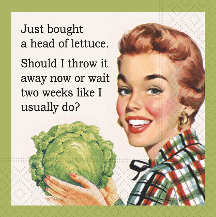 Just Bought Lettuce Cocktail Napkin - Design Design