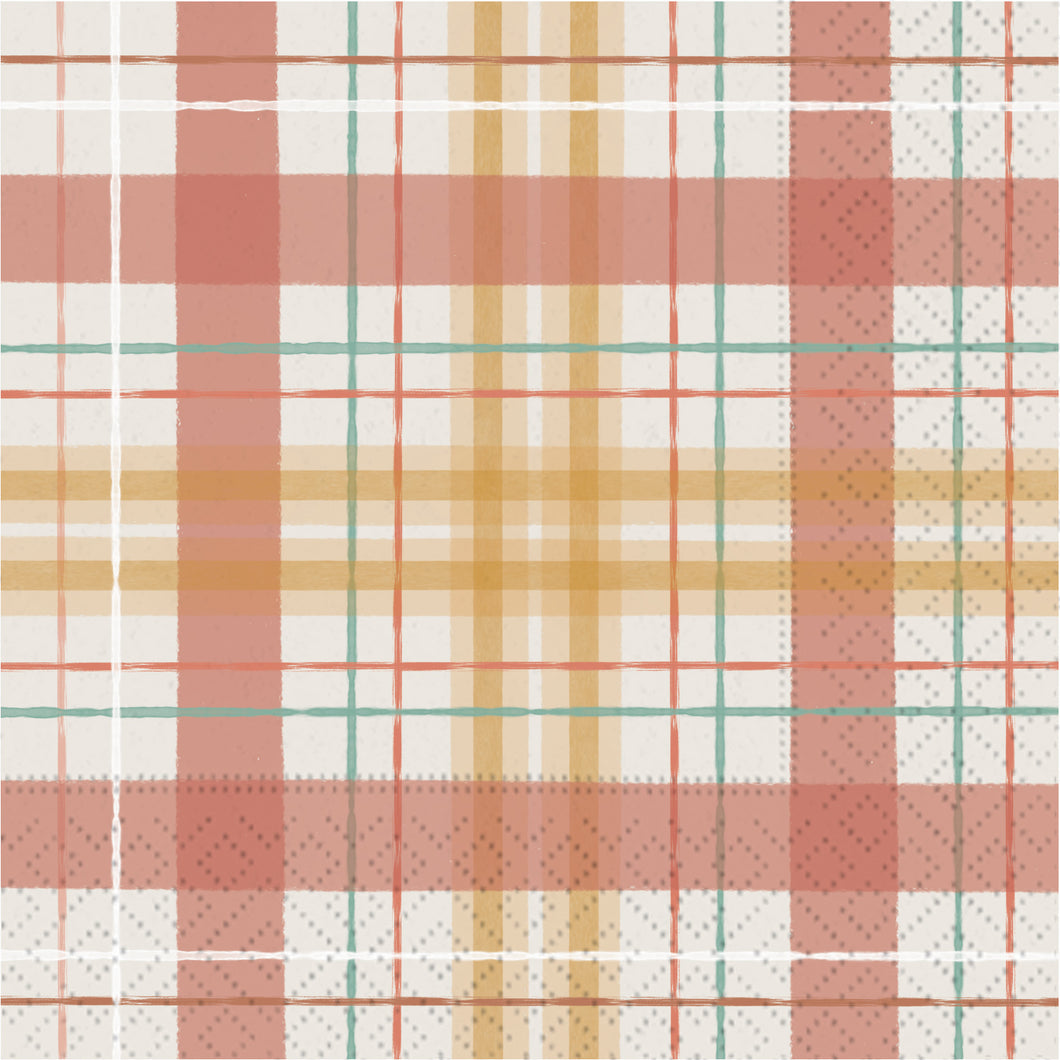 Boho Autumn Plaid Napkins (Small)