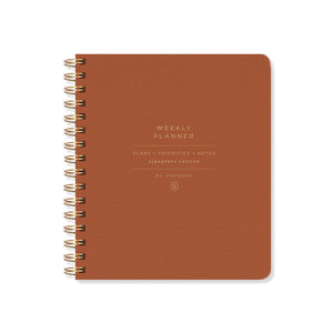 Fringe Non-Dated Weekly Planner-Standard Cognac