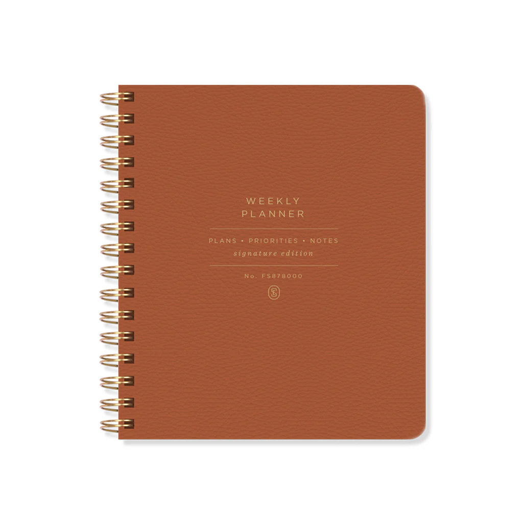 Fringe Non-Dated Weekly Planner-Standard Cognac