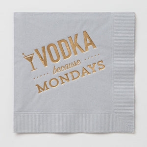 Vodka Because Mondays Cocktail Napkins