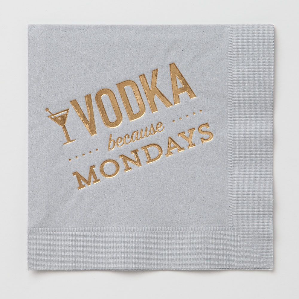 Vodka Because Mondays Cocktail Napkins