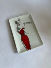 Load image into Gallery viewer, Rosanna Belle Boudoir Paris Red Dress Tray Trinket Dish