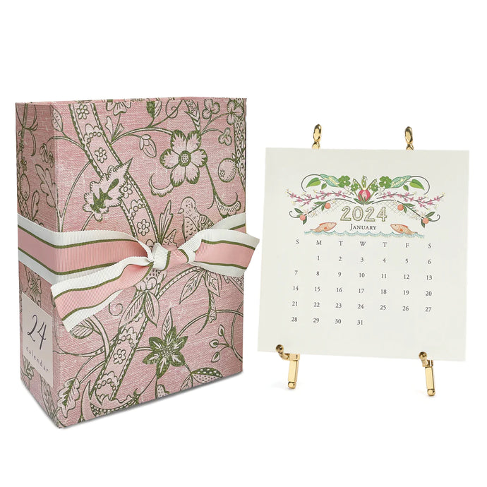 Calendar with Gold Easel - 2024