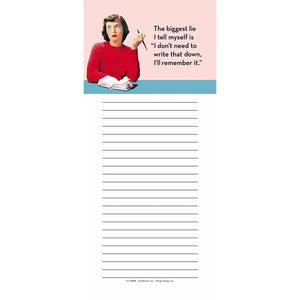 "The Biggest Lie" Shopping List Pad