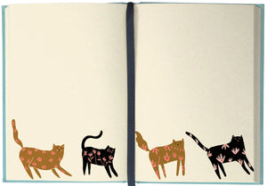 Roger la Borde Cinnamon Blue Cats Luxe Illustrated Journal