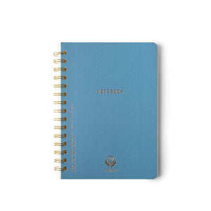 Designworks Ink Textured Paper Twin Wire Notebook - Medium Blue