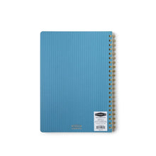 Load image into Gallery viewer, Designworks Textured Paper Twin Wire Notebook - Large Blue