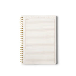 Designworks Textured Paper Twin Wire Notebook - Large Blue