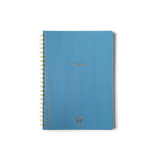 Load image into Gallery viewer, Textured Paper Twin Wire Notebook - Large Blue