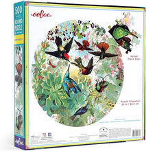 Load image into Gallery viewer, &quot;Hummingbirds&quot; 500 Piece Round Puzzle