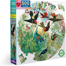 Load image into Gallery viewer, &quot;Hummingbirds&quot; 500 Piece Round Puzzle