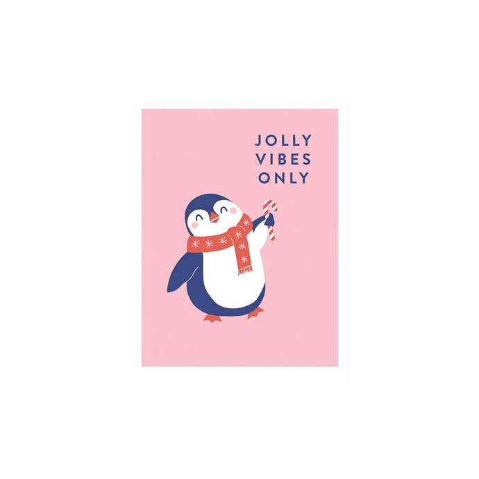 SET OF 3 Penguin Holiday Cards & Envelopes