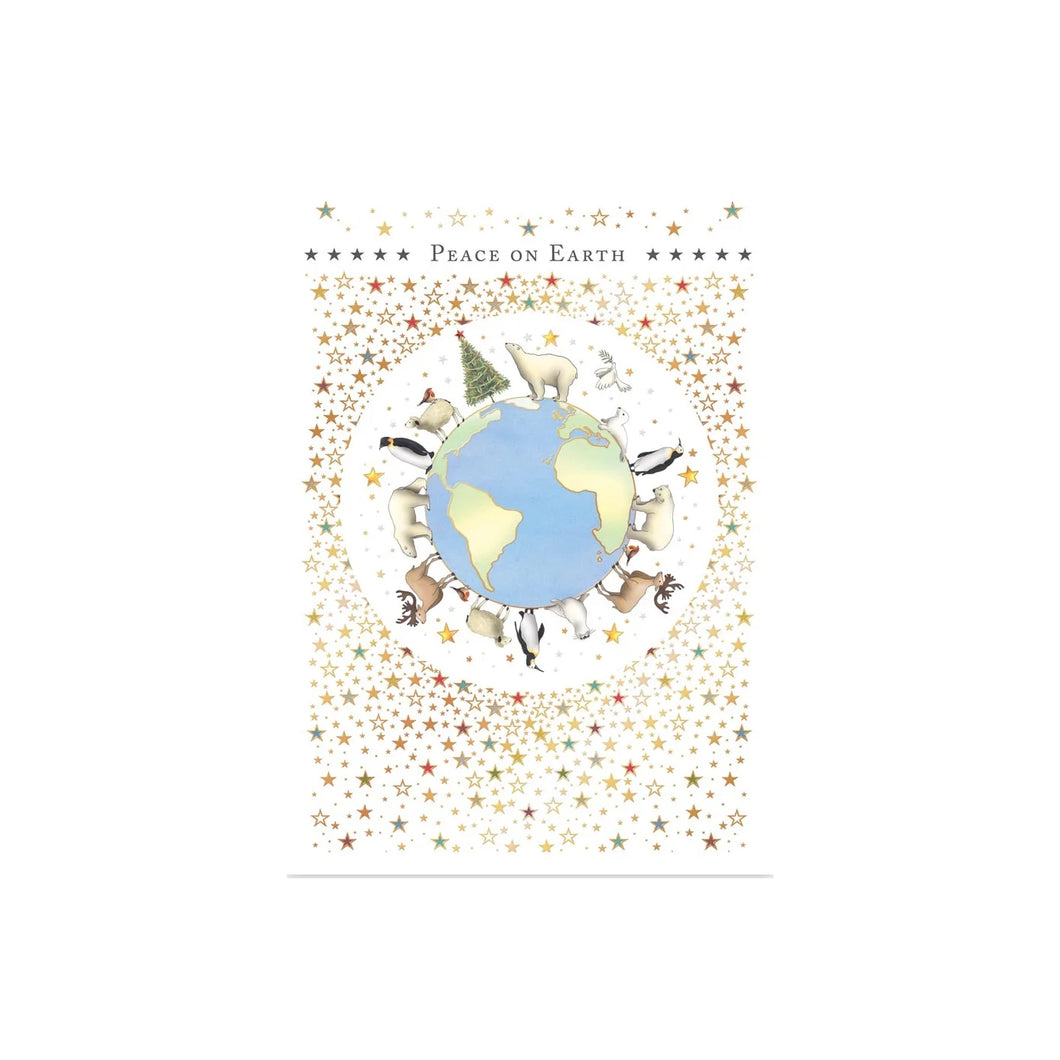 SET OF 3 Peace on Earth Christmas Cards & Envelopes