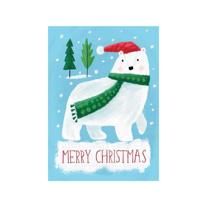 SET OF 3 Polar Bear Christmas Cards & Envelopes