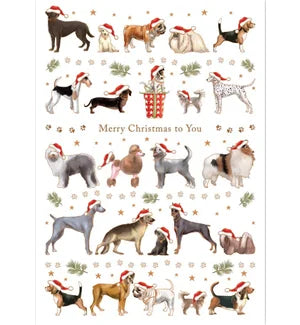 SET OF 3 Golden Dogs Christmas Cards & Envelopes