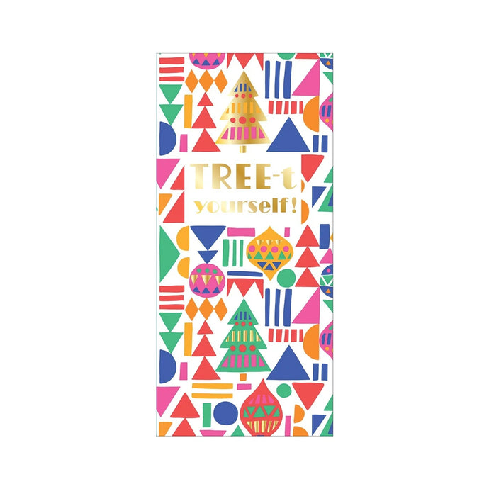 SET OF 3 Colorful Tree Christmas Money Cards