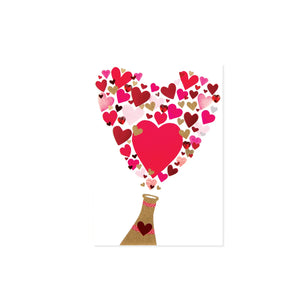 Bottle Pop Hearts Greeting Card