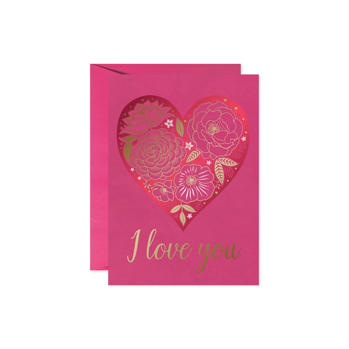 I Love You Rose Heart Greeting Card