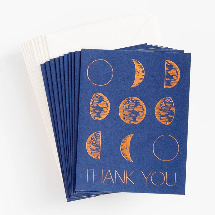 Thank You Card Set Moon Phases