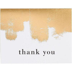 Gold Roller Foil Thank You Cards - Set of 10 - Petals and Postings