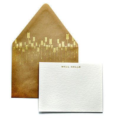 Stationery-Haute Papier - Arrow Mail - Hello - Petals and Postings