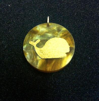 Whale Charm - Moon & Lola - Multiple Colors available- Marble or Tiger Eye - Petals and Postings