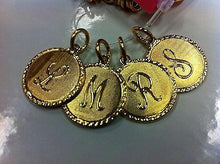 Load image into Gallery viewer, Moon and Lola Small Gold Letter Charms - C, E, R, M - Petals and Postings