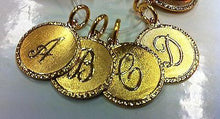 Load image into Gallery viewer, Moon and Lola Small Gold Letter Charms - C, E, R, M - Petals and Postings