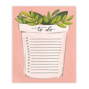 Plant To Do Blank Notepad