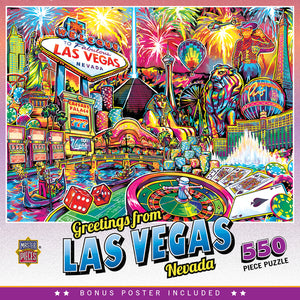 Greetings from Las Vegas 550 Piece Jigsaw Puzzle