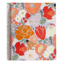 Load image into Gallery viewer, Coral Bold Blooms Spiral Notebook
