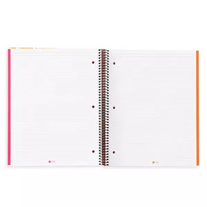 Coral Bold Blooms Spiral Notebook