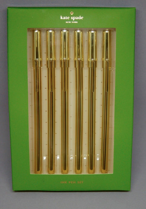 Kate Spade Strike Gold Ink Pen Set