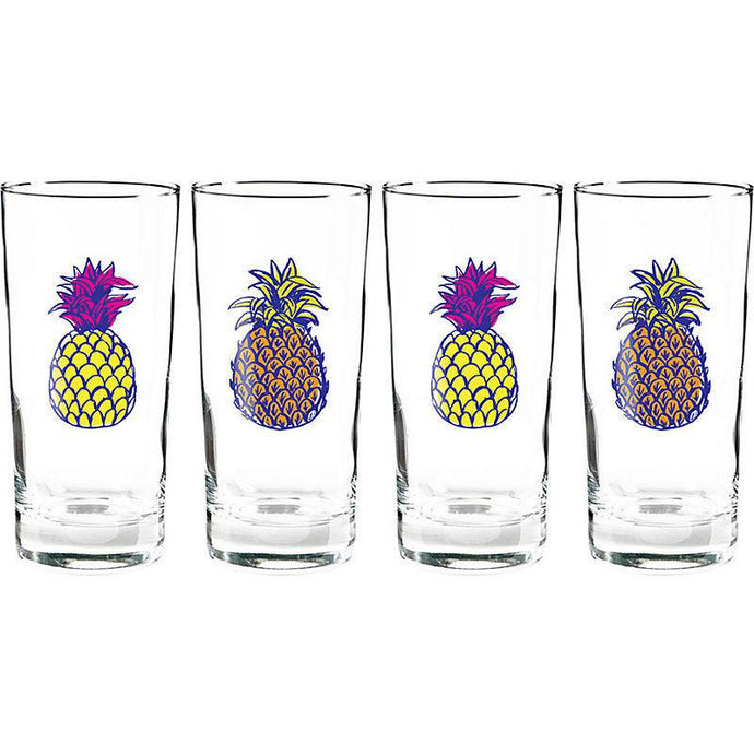 Pineapple Juice Glasses - Set of Two - Petals and Postings