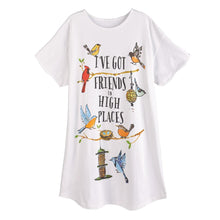 Load image into Gallery viewer, Bird Friends Sleep Shirt with Gift Bag - Petals and Postings